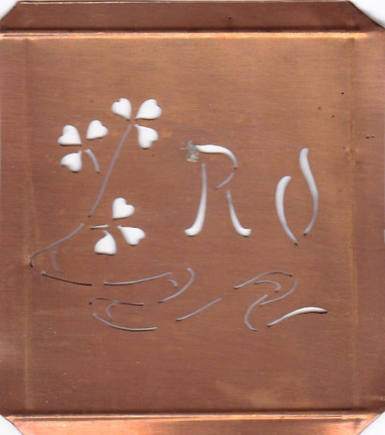 RV - Außergewöhnliche alte Monogrammschablone