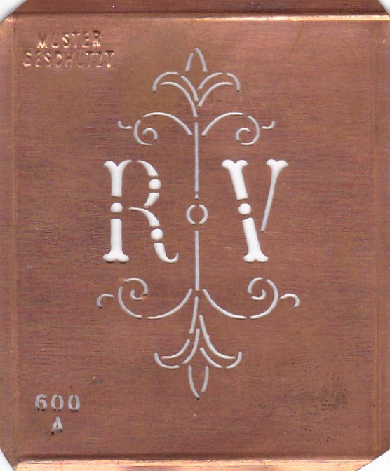 RV - Attraktive nostalgische Aussteuer-Schablone