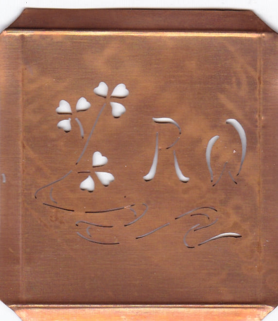 RW - Außergewöhnliche alte Monogrammschablone
