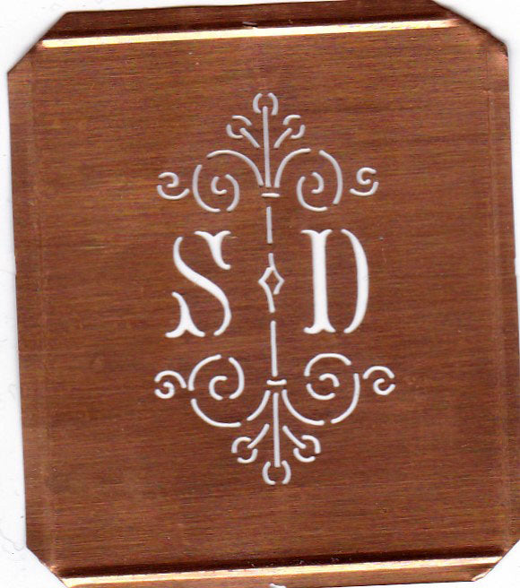 SD - Besonders hübsche alte Monogrammschablone