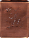 SD - Hübsche, verspielte Monogramm Schablone Blumenumrandung