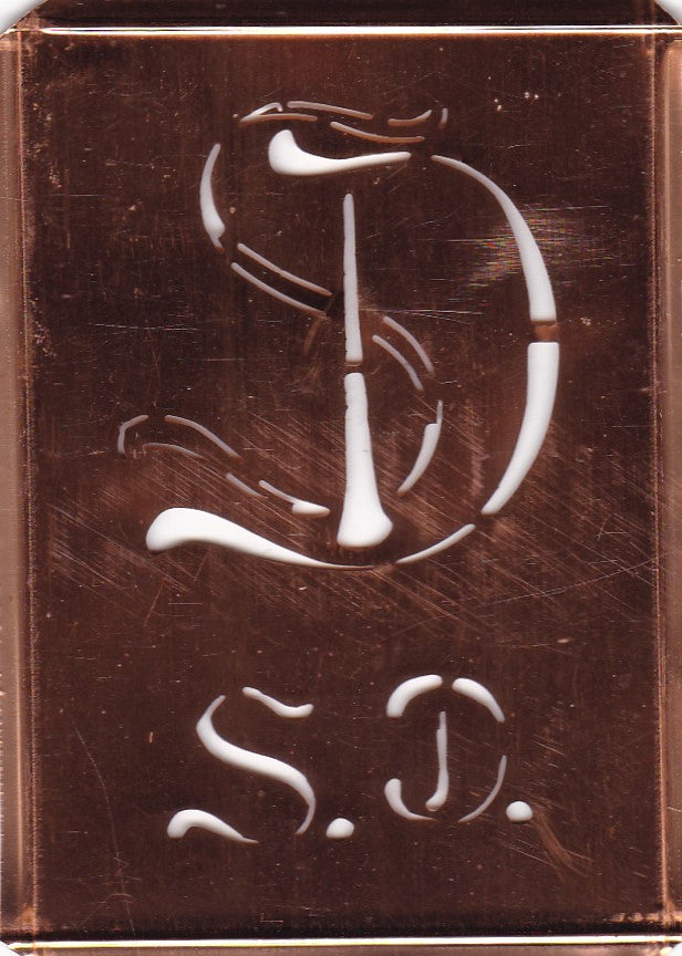 SD - Stickschablone für 2 verschiedene Monogramme