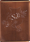SD - Seltene Stickvorlage - Uralte Wäscheschablone mit Wappen - Medaillon