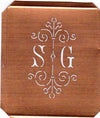 SG - Besonders hübsche alte Monogrammschablone
