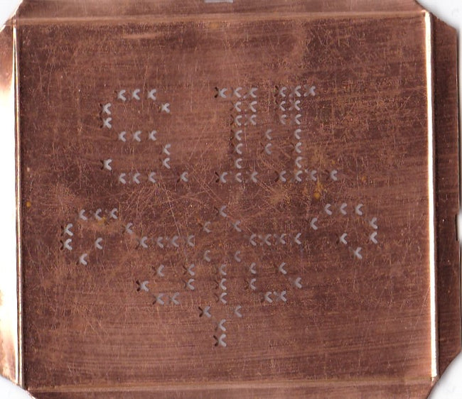 SM - Alte niedliche Kreuzstich Monogramm Schablone