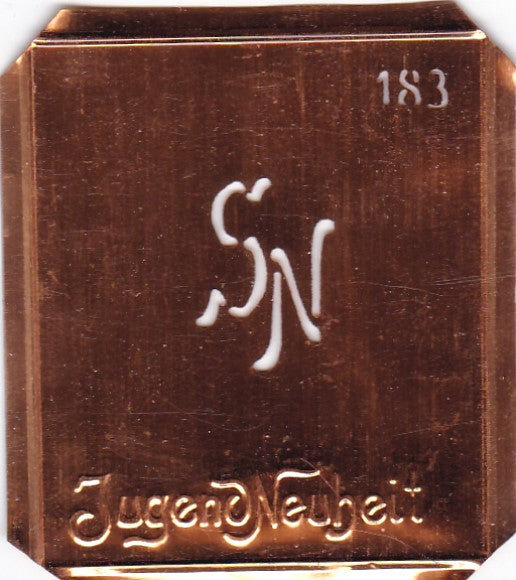 SN - Kleine interessante Monogramm Schablone