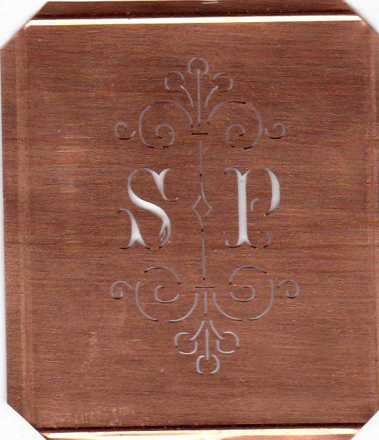 SP - Besonders hübsche alte Monogrammschablone