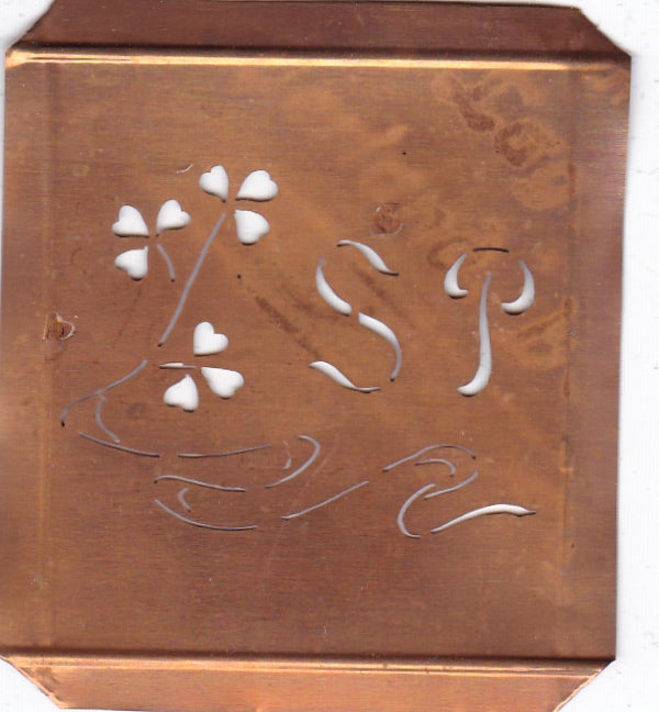 SP - Außergewöhnliche alte Monogrammschablone