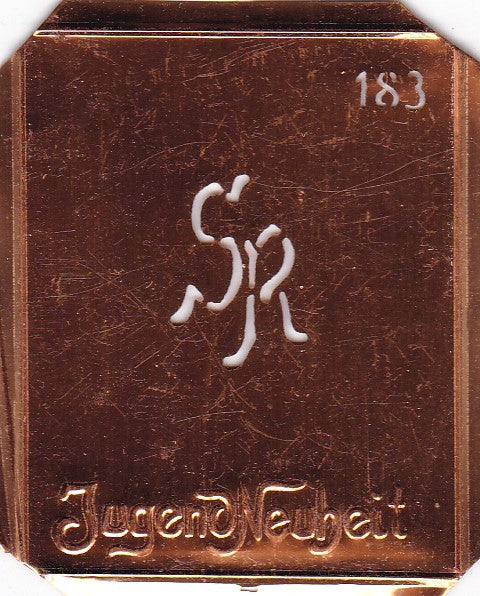 SR - Kleine interessante Monogramm Schablone