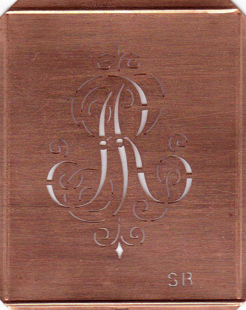 SR - Alte, verschlungene Monogrammschablone