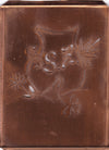 SZ - Seltene Stickvorlage - Uralte Wäscheschablone mit Wappen - Medaillon
