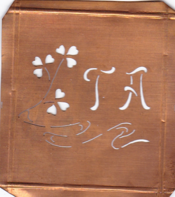TA - Außergewöhnliche alte Monogrammschablone
