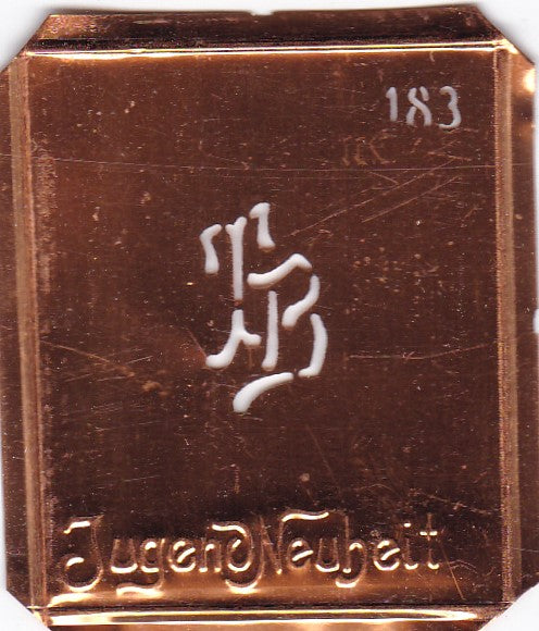 TB - Kleine interessante Monogramm Schablone - nicht nur zum Sticken geeignet