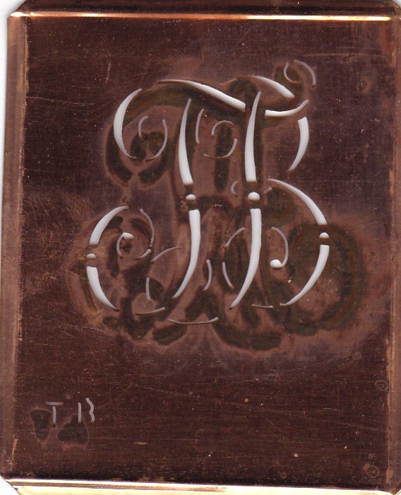 TB - Alte verschlungene Monogramm Stick Schablone