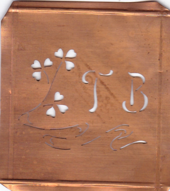 TB - Außergewöhnliche alte Monogrammschablone