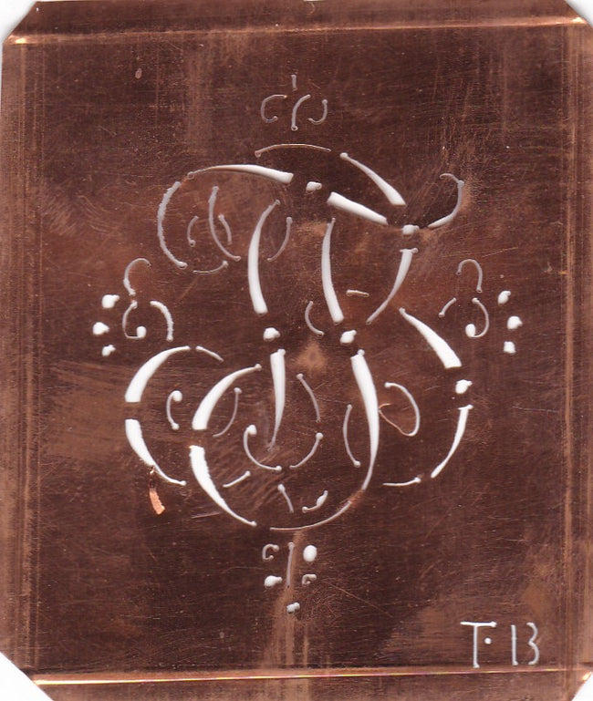 WA - Hübsche alte verschnörkelte Monogrammschablone