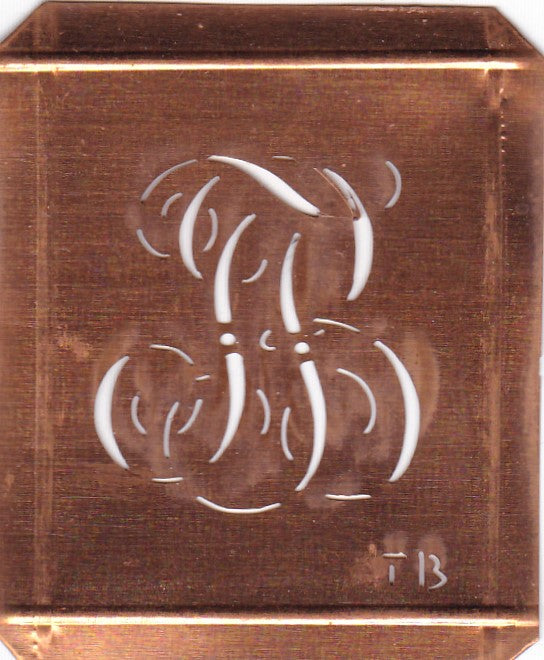 TB - Alte Monogramm Schablone zum Sticken und vieles mehr
