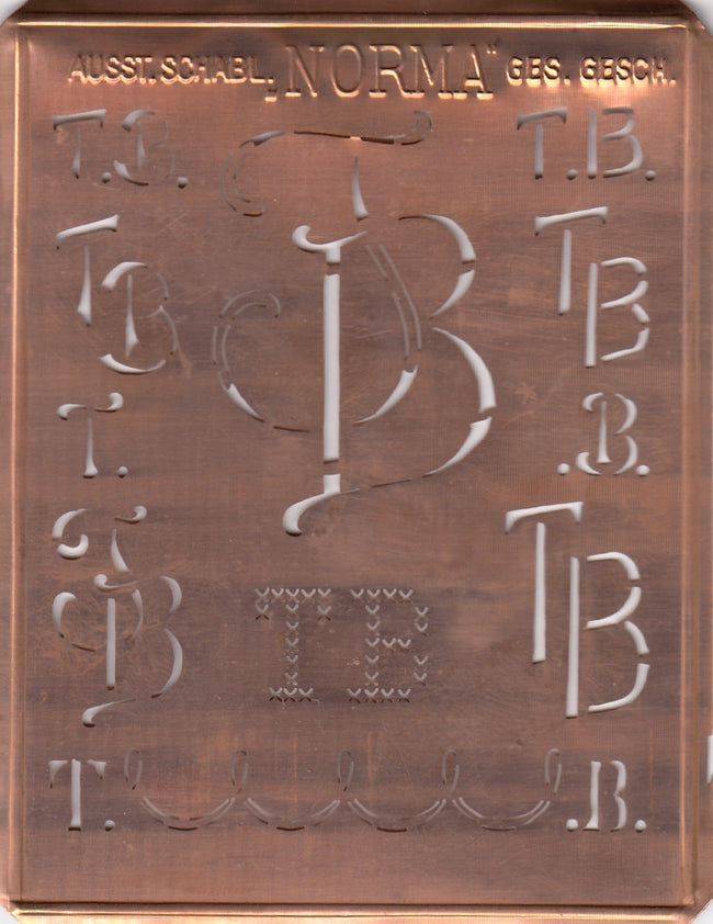 TB - Hübsche alte Monogrammschablone