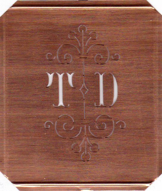 TD - Besonders hübsche alte Monogrammschablone