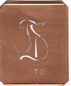 TD - 90 Jahre alte Stickschablone für hübsche Handarbeits Monogramme
