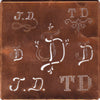 TD - Große Kupfer Schablone mit 7 Variationen