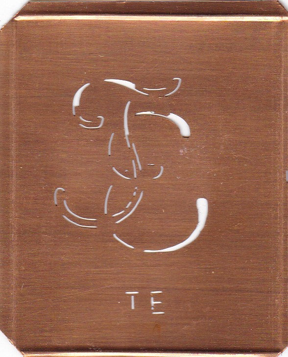 TE - 90 Jahre alte Stickschablone für hübsche Handarbeits Monogramme
