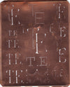 TE - Große attraktive Kupferschablone mit vielen Monogrammen