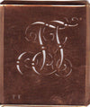 TF - Alte verschlungene Monogramm Stick Schablone