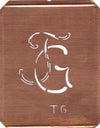 TG - 90 Jahre alte Stickschablone für hübsche Handarbeits Monogramme