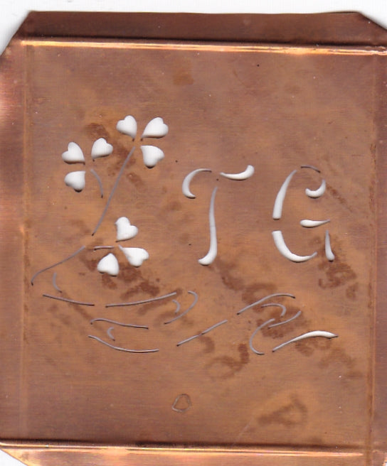TG - Außergewöhnliche alte Monogrammschablone