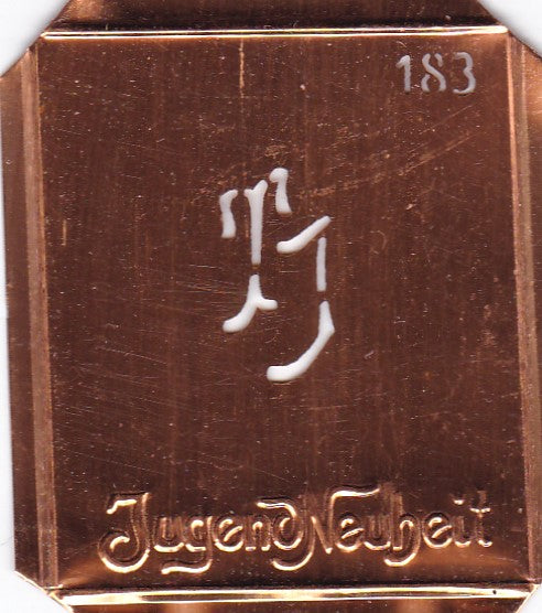 TJ - Kleine interessante Monogramm Schablone - nicht nur zum Sticken geeignet