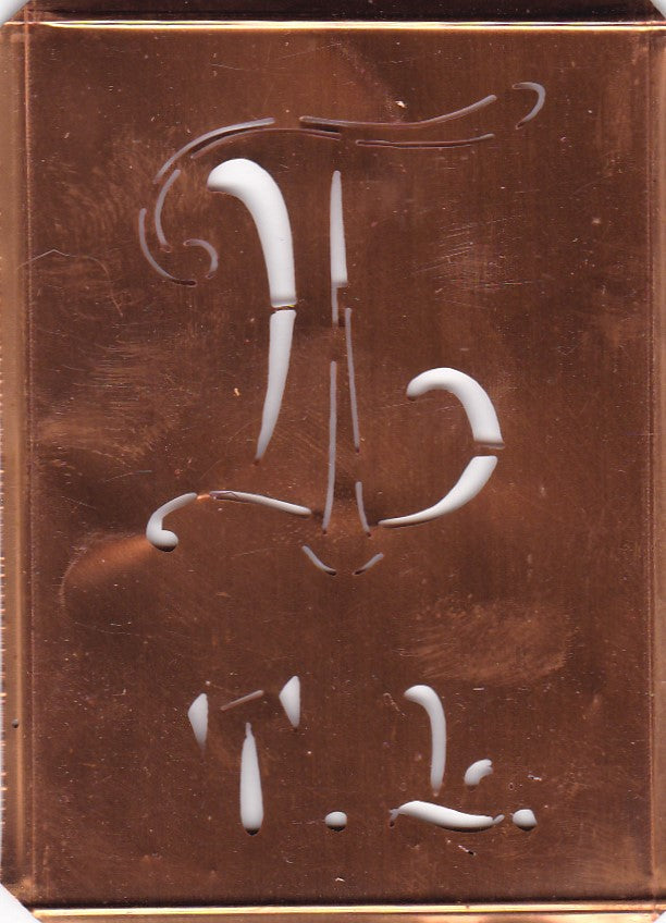 TL - Stickschablone für 2 verschiedene Monogramme