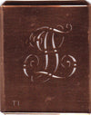 TL - Alte verschlungene Monogramm Stick Schablone