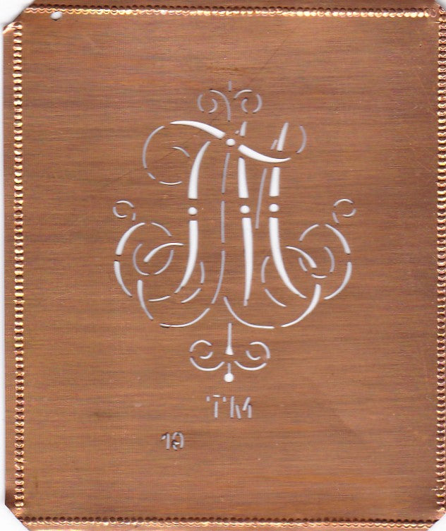 TM - Alte verschlungene zarte Stickschablone