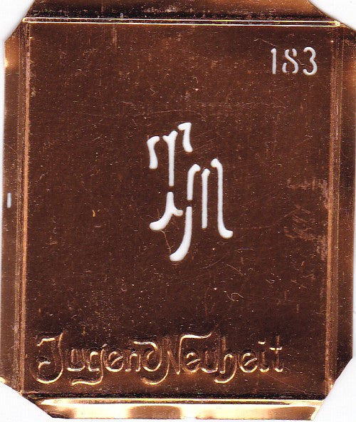 TM - Kleine interessante Monogramm Schablone - nicht nur zum Sticken geeignet