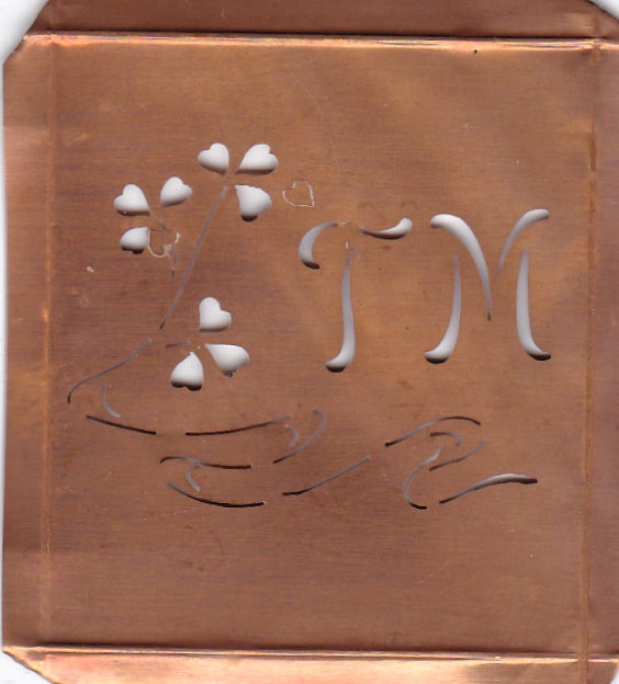 TM - Außergewöhnliche alte Monogrammschablone