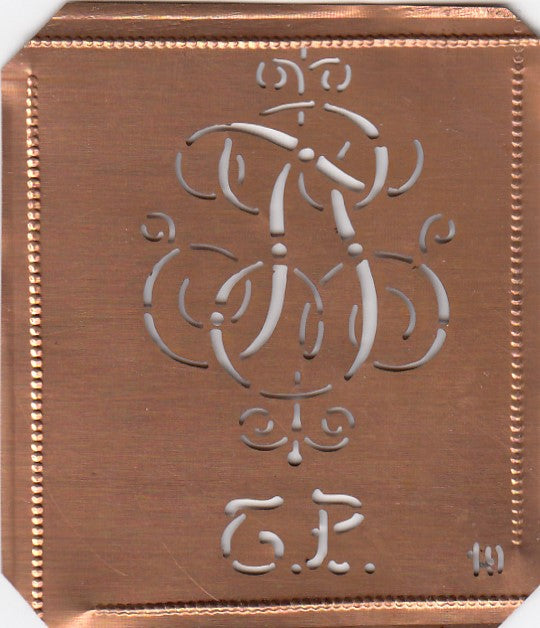 TP - Alte verschlungene zarte Stickschablone