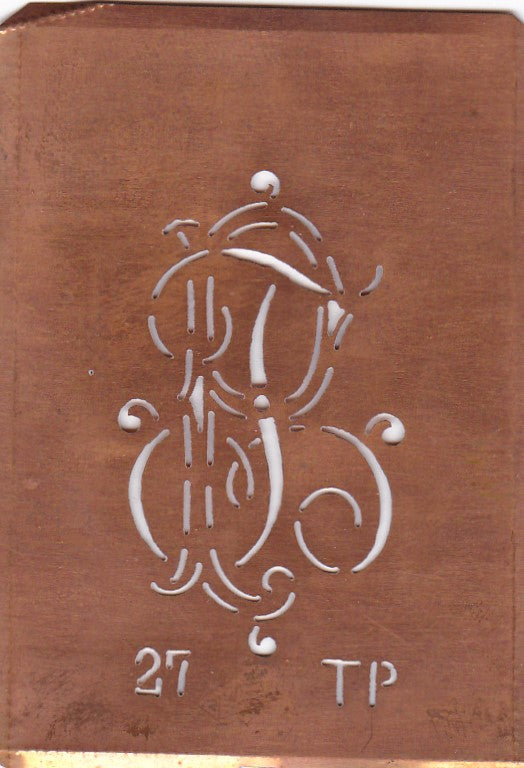 TP - Interessante Monogramm Schablone zum Sticken