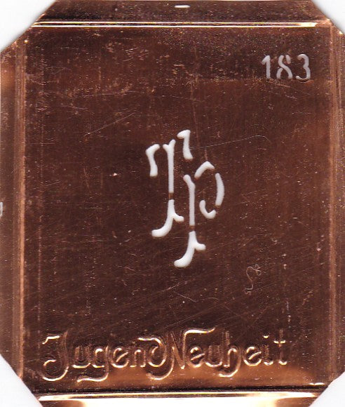 TP - Kleine interessante Monogramm Schablone - nicht nur zum Sticken geeignet