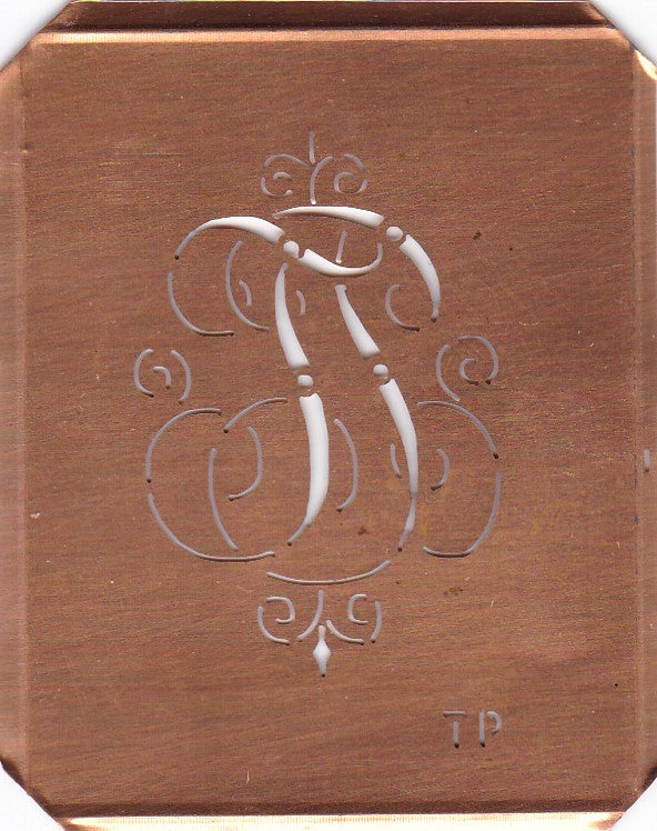 TP - Alte, verschlungene Monogrammschablone