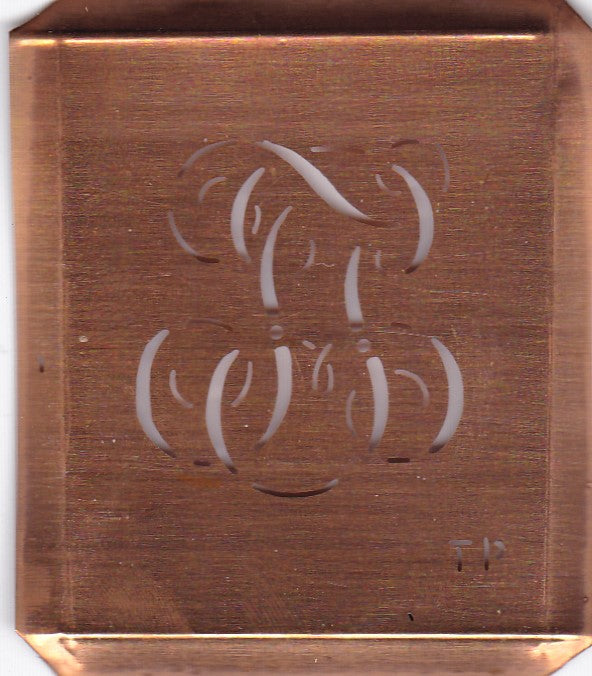 TP - Alte Monogramm Schablone zum Sticken und vieles mehr