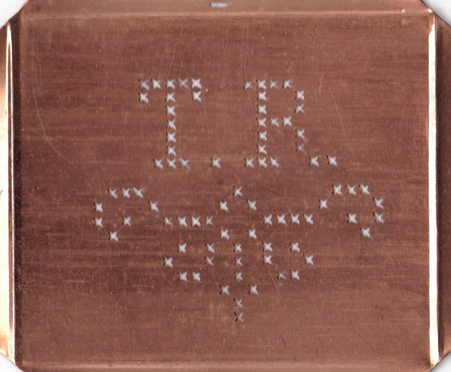 TR - Alte niedliche Kreuzstich Monogramm Schablone