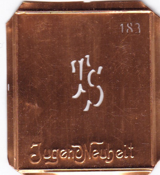 TS - Kleine interessante Monogramm Schablone - nicht nur zum Sticken geeignet