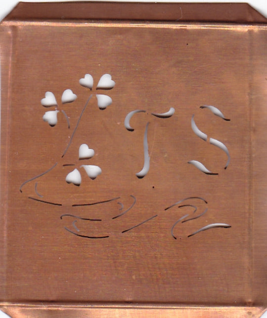 TS - Außergewöhnliche alte Monogrammschablone