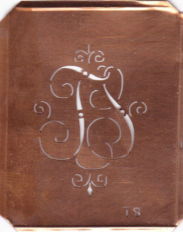 TS - Alte, verschlungene Monogrammschablone
