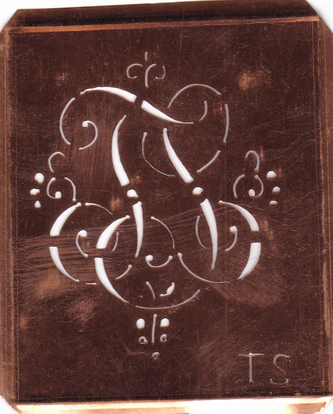 WA - Hübsche alte verschnörkelte Monogrammschablone