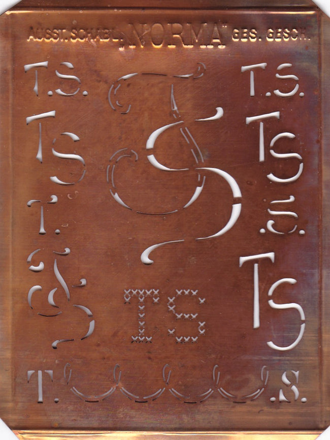 TS - Hübsche alte Monogrammschablone