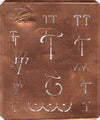 www.knopfparadies.de - TT - Antike Stickschablone aus Kupferblech