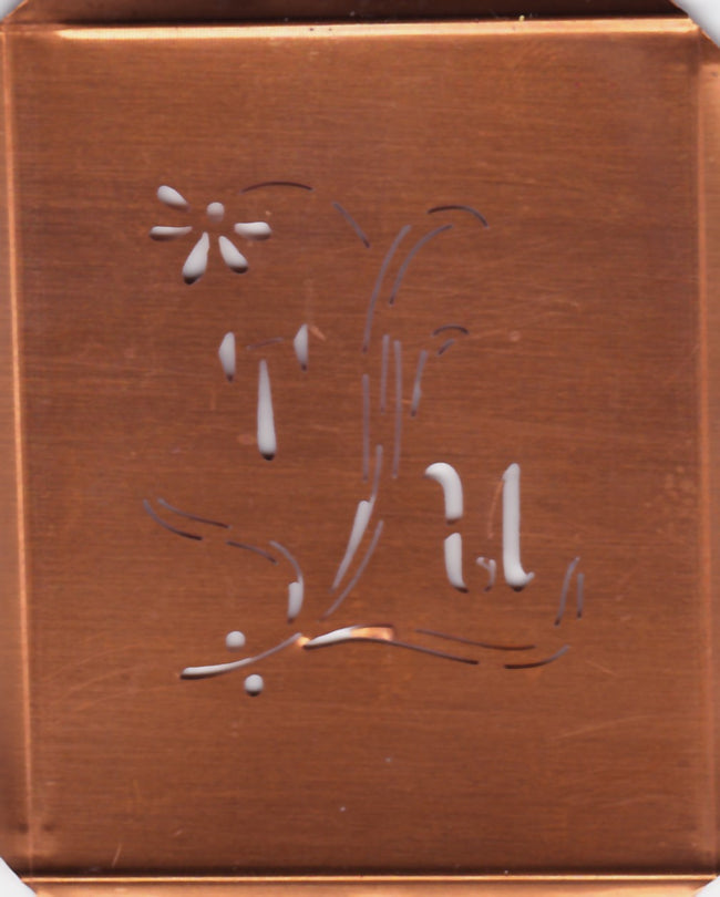 TU - Hübsche, verspielte Monogramm Schablone Blumenumrandung