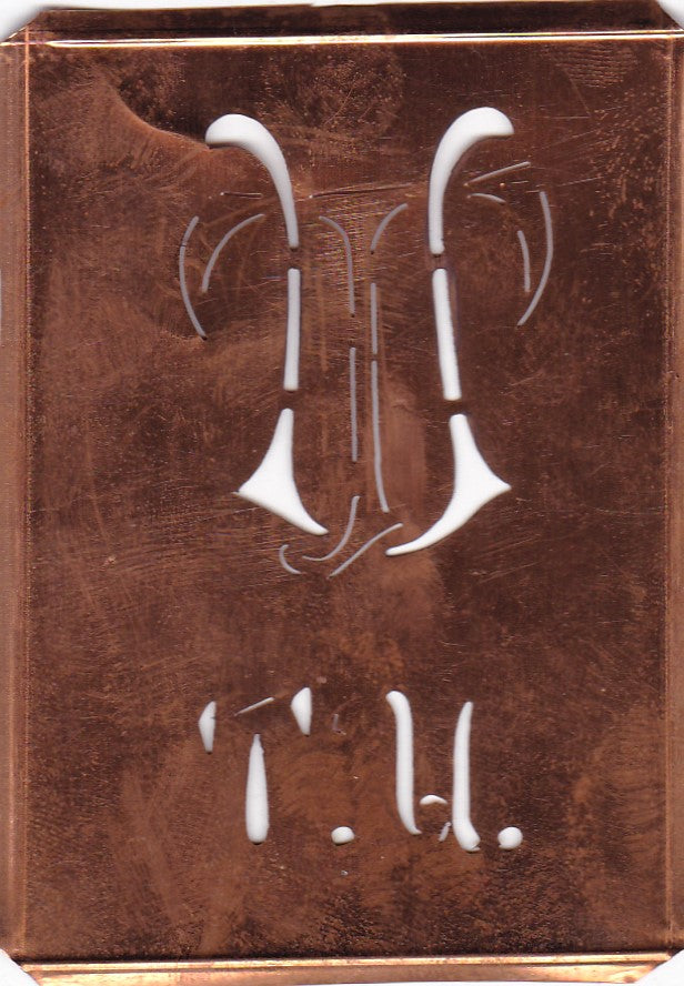 TU - Stickschablone für 2 verschiedene Monogramme